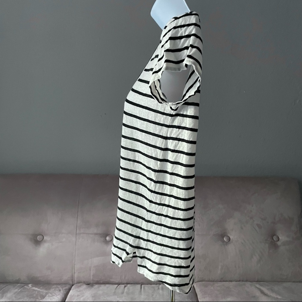 THEORY Navigate Easy Striped Scoop Neck Tee - Picture 3 of 7